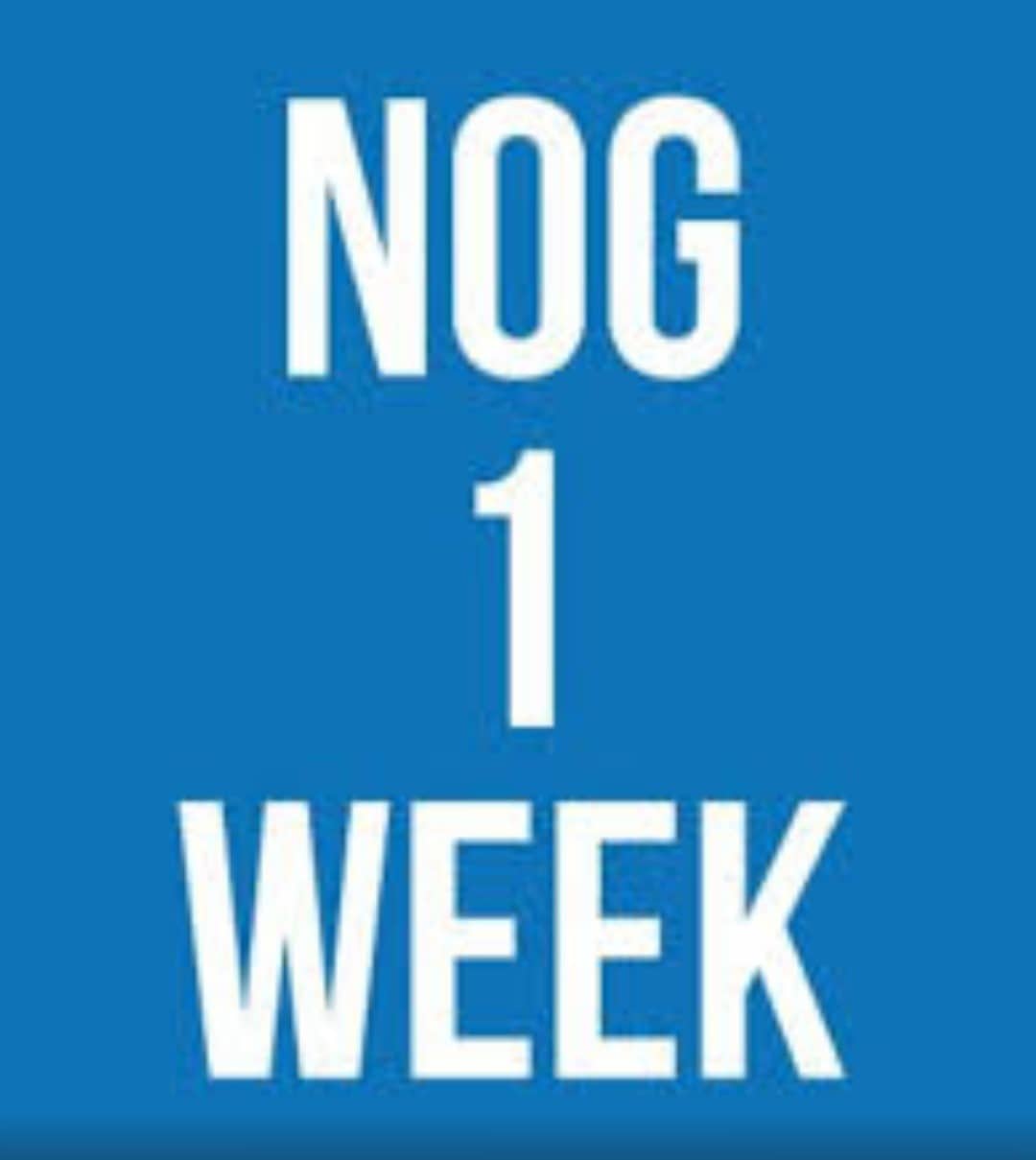 Nog 1 week te gaan